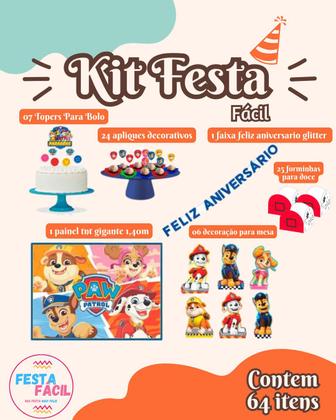 Imagem de Kit Festa Fácil Patrulha Canina 64 Itens - Decoração Premium para sua Celebração