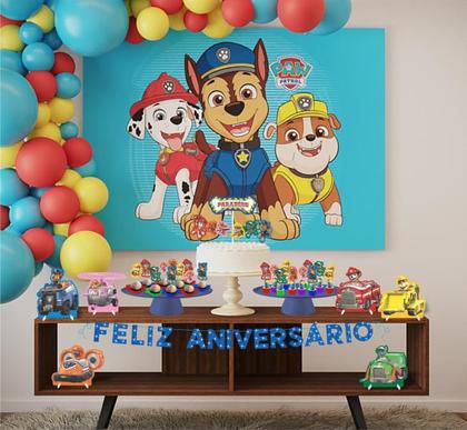 Imagem de Kit Festa Patrulha Canina 39 Itens Painel + Faixa + Enfeites