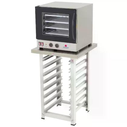 Imagem de Kit - Forno Turbo Elétrico Fast Oven PRP-004 220V Preto + Bancada MES-004 - Progás