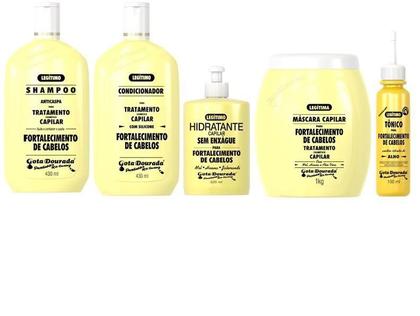 Imagem de Kit Fortalecimento Capilar Gota Dourada Com 5 Produtos