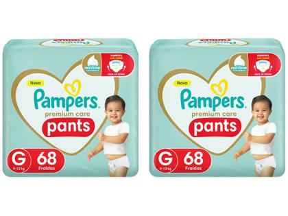 Imagem de Kit Fraldas Pampers Premium Care Pants