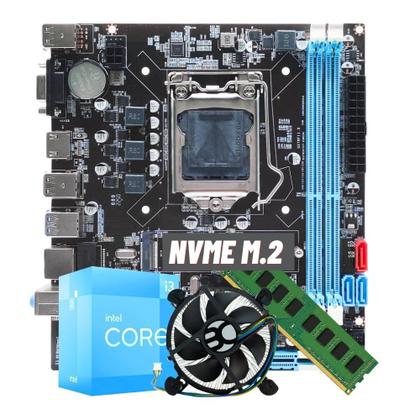 Imagem de Kit Gamer Intel I3 3220 Memória 8gb Ram Rede Gigalan Usb 3.0 Upgrade Placa Mãe B75 NVME M2