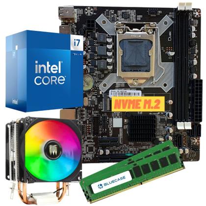 Imagem de Kit Gamer Placa Mãe H81 M2 USB 3.0 + I7 4790 + 16gb Ram + Cooler Rgb
