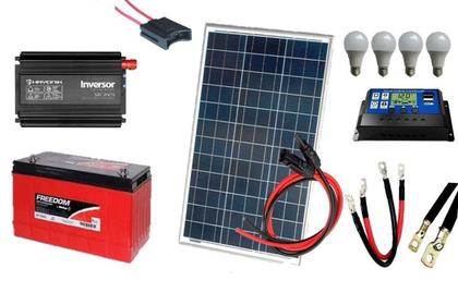 Imagem de Kit Gerador de Energia Solar Off Grid 100Wp