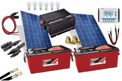 Imagem de Kit Gerador de Energia Solar Off Grid 300Wp