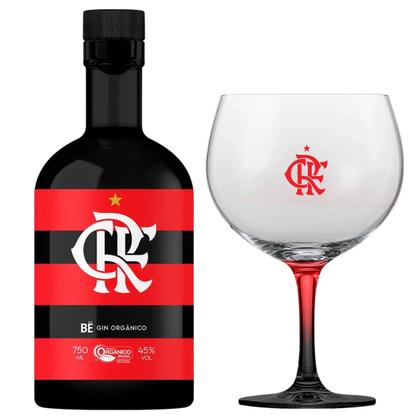 Imagem de Kit Gin BË Flamengo 750ml Com Taça Personalizada