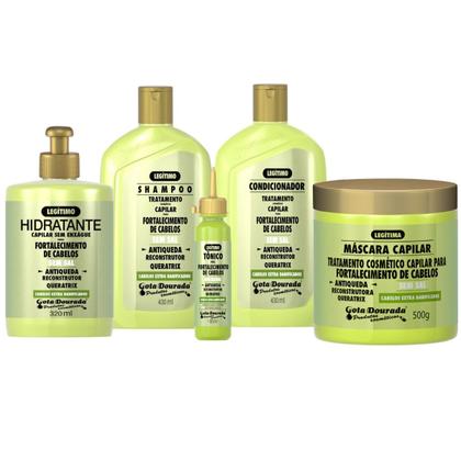 Imagem de Kit Gota Dourada Antiqueda Tratamento Completo Máscara 500g