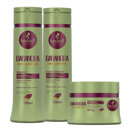 Imagem de Kit Haskell Bananeira Shampoo Condicionador e Masc 300ml