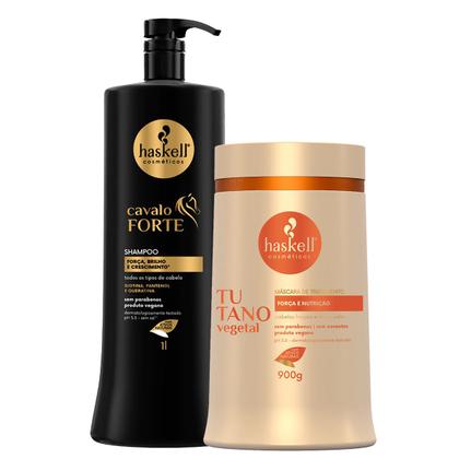 Imagem de Kit Haskell Cavalo Forte Shampoo 1L + Máscara Tutano 900g