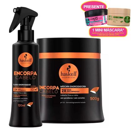 Imagem de Kit Haskell Encorpa Cabelo Fluido Mascara 500g +mini máscara