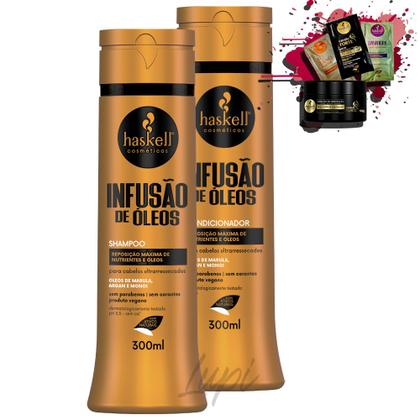 Imagem de Kit Haskell Infusão de Óleos Shampoo e Condicionador 300ml