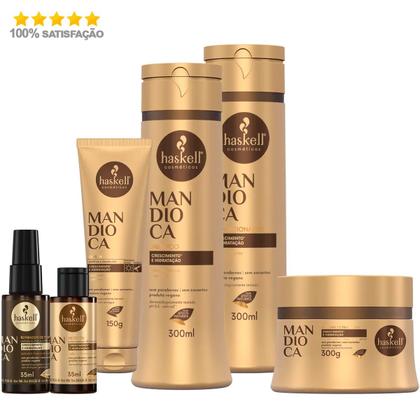Imagem de Kit Haskell Mandioca Completo 300ml - 06 Produtos Haskell