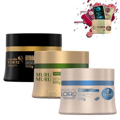 Imagem de Kit Haskell Masc Cavalo Forte Bendito Loiro Murumuru 300g