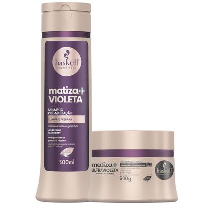 Imagem de Kit Haskell Matiza+ Shampooo Máscara Ultravioleta 300ml 2 Itens Completo