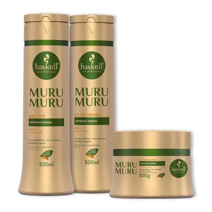 Imagem de Kit Haskell Murumuru Shampoo Condicionador E Máscara 300Ml