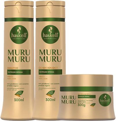 Imagem de Kit Haskell Murumuru Trio 300ml - Shampoo Condicionador e Manteiga de Murumuru