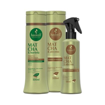 Imagem de Kit Haskell Sh Hortelã e Cond Alecrim 300ml e Fluido