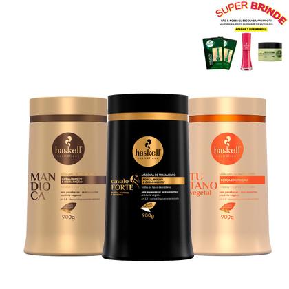 Imagem de KIT HASKELL TUTANO CAVALO FORTE E MANDIOCA 900g - CRONOGRAMA
