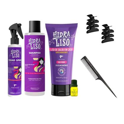 Imagem de Kit Hidraliso Alisante De Chuveiro Shampoo + Spray Capilar