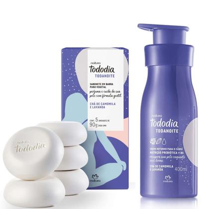 Imagem de Kit Hidratante Tododia Todanoite 400ml + Sabonete em Barra Tododia Todanoite 5x90g - Natura