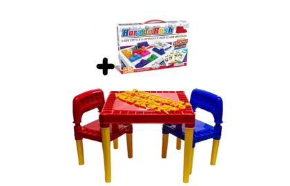 Imagem de Kit Infantil Mesa Didática Tritec + Jogo De Menino Hora Rush