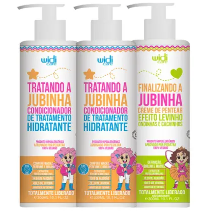 Imagem de Kit Infantil Widi Care Jubinha 2x Condicionadores + Creme Levinho