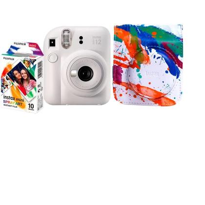 Imagem de Kit Instax Mini 12 Branco com bolsa e filme spray Art  10 poses - Fujifilm