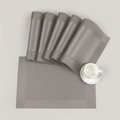 Imagem de Kit Jogo Americano Retangular com 6 Peças 45cm Luxo Mesa Posta de Jantar