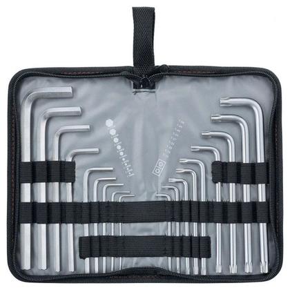 Imagem de Kit Jogo Chave Allen 1,5 a 10 mm e Torx T10 a T50 18 Peças 2 Jogos - 123159 - MTX