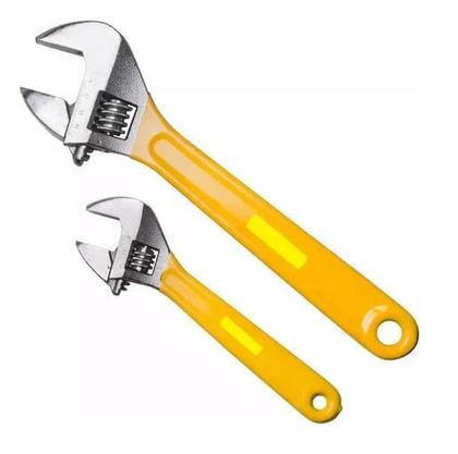 Imagem de Kit Jogo Chave Inglesa Ajustável Tubos Reforçada Regulagem