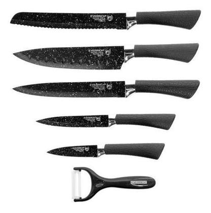 Imagem de Kit Jogo De Facas Conjunto Faqueiro Antiaderente Everrich 6