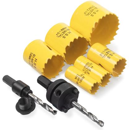 Imagem de Kit Jogo De Serra Copo Bimetal Para Ferro Aço Profissional 9 Peças