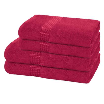 Imagem de Kit Jogo de Toalhas Dohler 4 Peças Banho e Rosto Prisma 100% Algodão Estampada