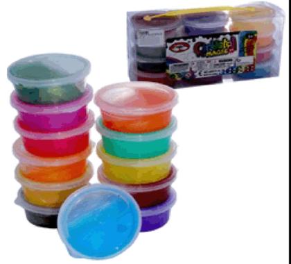 Imagem de Kit Jogo Massinha Gel Slime com 12 potes (sai 2,09 a unid no kit)