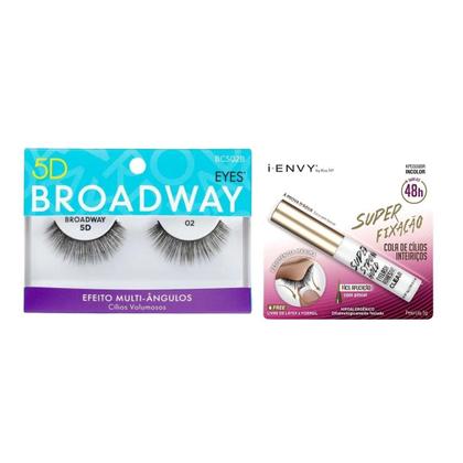 Imagem de Kit Kiss Ny Cílios 5D Broadway 02+Cola De Cílios Postiços 5G