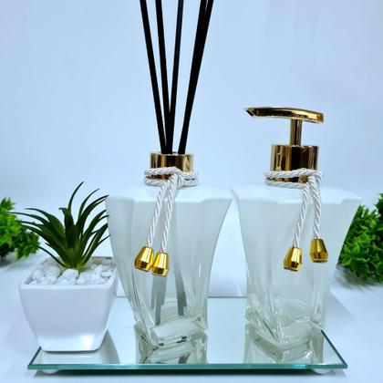 Imagem de Kit Lavabo, Difusor, Saboneteira E Bandeja, Elegance 220 Ml