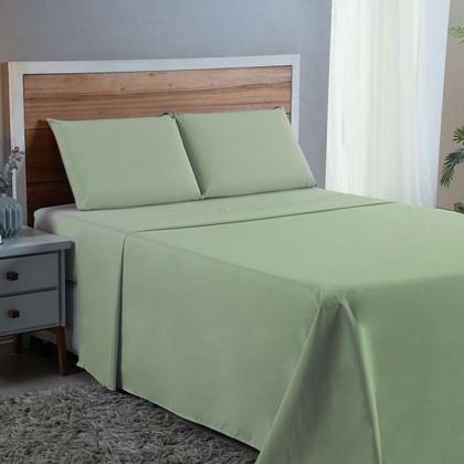 Imagem de Kit Lençol King Size 100% Algodão Percal 300 Fios 4 peças