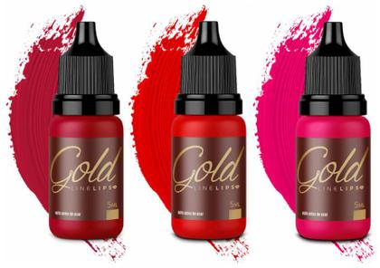 Imagem de Kit Lips Mag Color Gold 5ml - 3 Pigmentos para Micro Labial