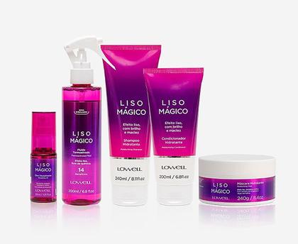 Imagem de Kit Lowell LISO MAGICO SHAMPOO+CONDIC+OLEO+MASCARA+FLUI 2011