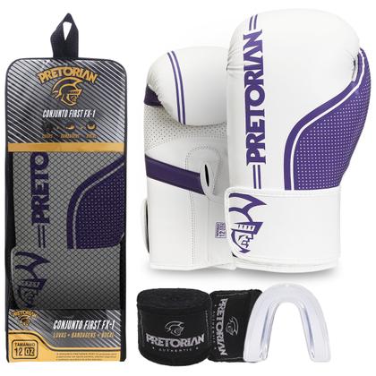 Imagem de Kit Luva de Boxe e Muay Thai First FX1 Pretorian