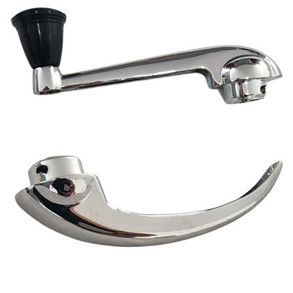 Imagem de KIT Maçaneta + Manivela Vidro Fusca 77 Kombi Ghia