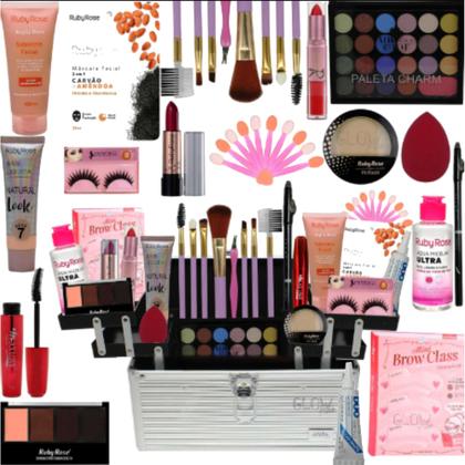 Imagem de Kit Maleta De Maquiagem Completa com Paleta Ruby Rose 30
