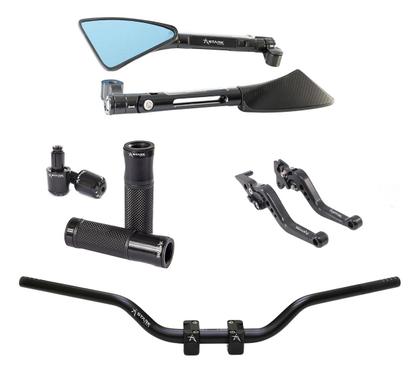 Imagem de Kit Manete Manopla Retrovisor Peso Guidão Next 250 Next 300