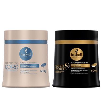 Imagem de Kit Máscara Haskell Cavalo Forte + Máscara Bendito Loiro 500g