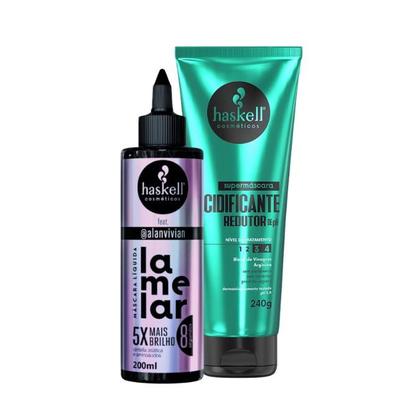Imagem de Kit Máscara Líquida Lamelar + Supermáscara Acidificante Redutor de pH - Haskell