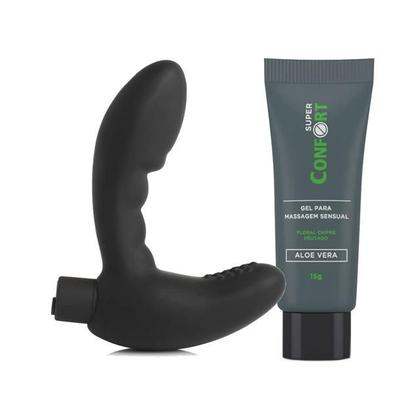 Imagem de Kit Massageador de Prostata Master e Gel Lubrificante Dessensibilizante Super Confort