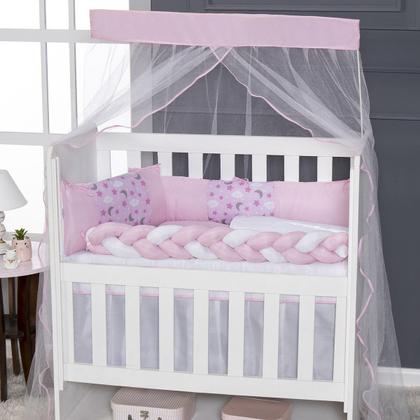 Imagem de Kit Mini Berço Menina Menino 5 Peças Com Saia