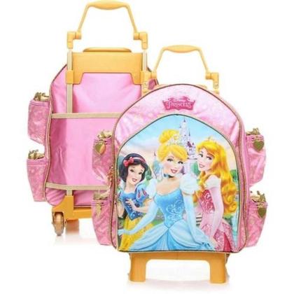 Imagem de Kit Mochila Carrinho Princesas + Lancheira + Estojo Dermiwil