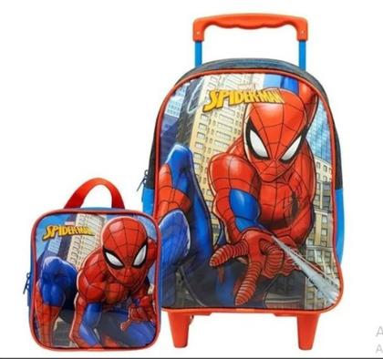 Imagem de Kit Mochila de Rodinha+Lancheira 14 Spider Man 10661 Xeryus