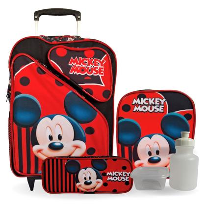 Imagem de Kit Mochila Infantil Mickey Mouse Rodinhas